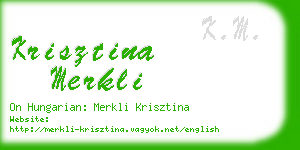 krisztina merkli business card